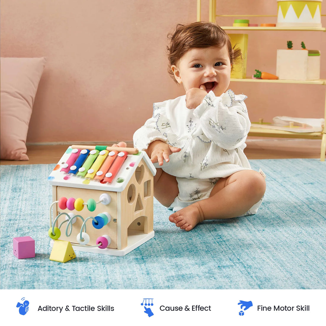Cottage Activity Cube - Rainbow