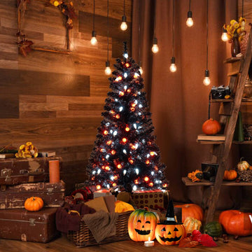 4.5 Feet Artificial Halloween Tree with 6 Lighting Modes and 5 Musics
