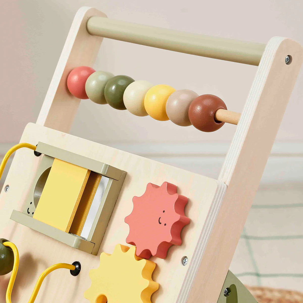 Sage Green Wooden Baby Walker