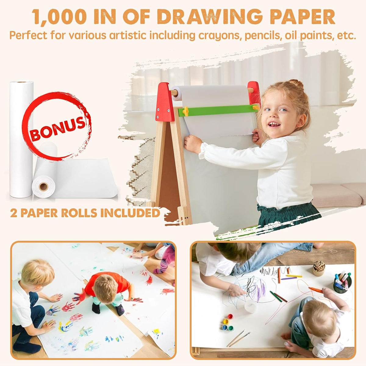 3-in-1 Art Easel for Kids