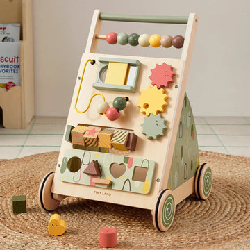 Sage Green Wooden Baby Walker