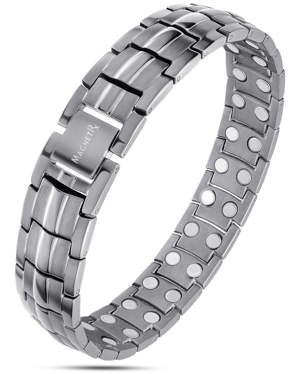 Ultra Strength Magnetic Therapy Bracelet Gunmetal Gray Classic